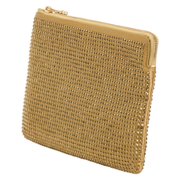 REBECCA MINKOFF Fabric Crystal Studded Large Wristlet